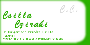 csilla cziraki business card