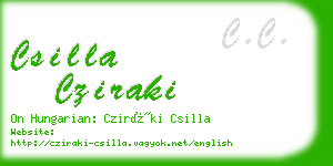 csilla cziraki business card